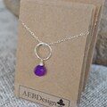 AEB Design Fine Silver Purple Chalcedony Necklaces (Pack of 6)