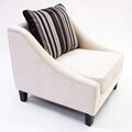 Retro-Modern Cream Fabric Chair