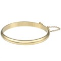 Caribe Gold 14k over Sterling Silver 7mm Polished Bangle Bracelet