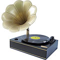 Pyle PNGTT1B Black Horn PC-Recordable Phonograph/ Turntable