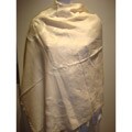 Selection Privee 'Alexandra' White Wool and Mohair Shawl Wrap