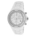 Roberto Bianci Unisex White Ceramic Zirconia Studded Bezel Watch