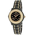 Le Chateau All Black Ceramic Women's Watch with Zirconia Studded Bezel