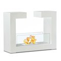 Gamma White Standalone Ethanol Fuel Fireplace