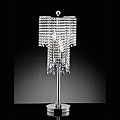 Crystal Rain 3-light Chrome Crystal Table Lamp