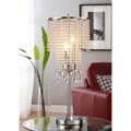 ETHAN HOME Crystal Rain 3-light Chrome Crystal Table Lamp