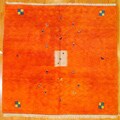 Persian Hand-knotted Rose Gabbeh Wool Rug (9'4 x 9'9)