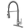 Vigo Chrome Pullout Kitchen Faucet with Deck Plate