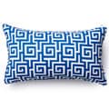 Jiti Pillows Blue Puzzle Outdoor Throw Pillow