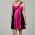 Morgan & Co Women's Junior One-shoulder Short Evening Dress