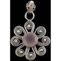 Sterling Silver Faceted Rose Quartz Necklace (India)