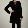 Jessica Simpson Women's Black Embellished Button Coat FINAL SALE