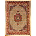 Persian Hand-knotted Ivory/ Rust Moud Wool Rug (8'1 x 11'1)