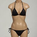 1Sol Women's 2-piece Triangle Top Embellished Bikini