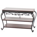 Apelton Navarre Gold and Antique Walnut Finish 37-inch TV Console