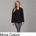 Big Chill Women's Black Fleece-lined Double-breasted Jacket