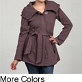 Big Chill Women's Belted Fleece Hooded Jacket