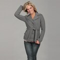 Big Chill Women's Grey Fleece-lined Belted Jacket