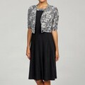 Perceptions Women's Cream/ Black Two-piece Dress