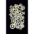 New Wave Hand-tufted Black Wool Rug (3'6x5'6)