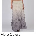 Elan Women's Cotton Voile Ombre Gathered Bubble-hem Skirt