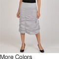 Elan Women's Long Voile Solid Bubble Skirt