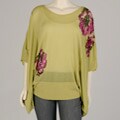 Womens Plus Size Limeade Print Top