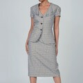 NYP Suits Women's Plaid Skirt Suit