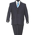 Ferrecci Boy's Navy 2-button 3-piece Vested Suit