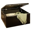 Abbyson Living Broadway Bonded Leather Storage Cocktail Ottoman