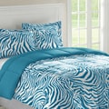 Home Essence Reversible Zebra Full/ Queen-size 3-piece Down Alternative Comforter and Sham Set