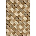 Hand-woven Gold Rug (5' x 7'6)