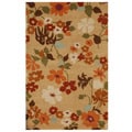 Hand-tufted Tazza Beige Wool Rug (3'6 x 5'6)