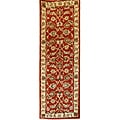 Hand-tufted Mahene Red Wool Rug (3' x 12')