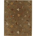 Hand-tufted Blsace Brown Wool Rug (5' x 8')