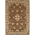 Hand-tufted Scrimas Brown Wool Rug (5' x 8')