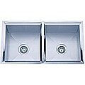 Hand-made Undermount Stainless Steel Double-bowl Sink