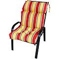 buying patio furniture information Patio High-back Mayan Stripe Chair Cushion