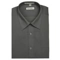 Armando Men's Charcoal Convertible Cuff Dress Shirt