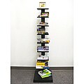 Spine Standing Black Book Shelves
