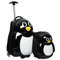 Trendykid Travel Buddies Penguin 2-piece Hardside Kids Carry On Luggage Set