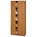 akadaHome Multipurpose 72-inch Oak Storage Cabinet