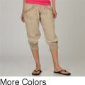 Elan Women's Linen Capri Pants