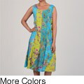 La Cera Women's Sleeveless Bananna Peel Dress