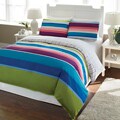 Multi Stripe 2-piece Twin-size Duvet Cover Set