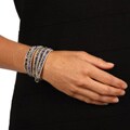 Nakamol CB45-BUAG/SVT Lapis and Agate Leather Wrap Bracelet