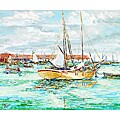 Free supportive hints on Harbor Breeze surfboard Ceiling Fan Jan Lower 'Provincetown Harbor' Gallery Wrapped Canvas Art