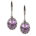 MARC Sterling Silver Amethyst and Marcasite Earrings