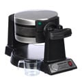 Waring Pro WMK600BKFR Black Double Belgian Waffle Maker (Refurbished)