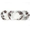 Mikasa Cocoa Blossom Accent Plates (Set of 4)